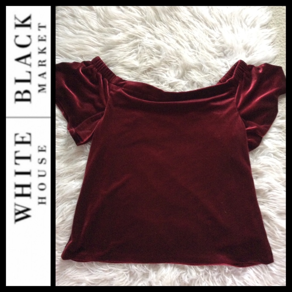 WHBM Off-Shoulder Velvet Top - Picture 5 of 7